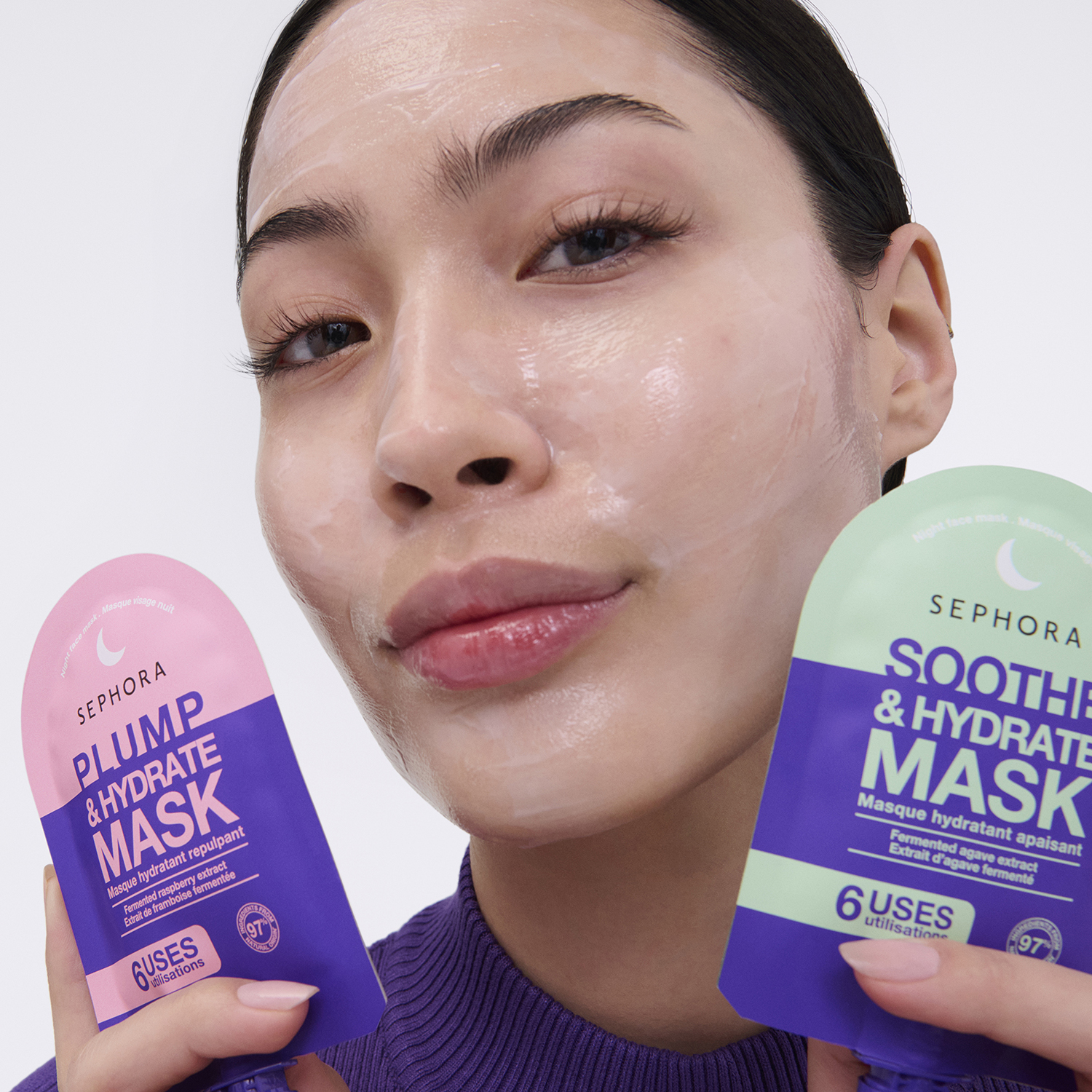 MASCARILLA FACIAL DE NOCHE (MASCARILLA TEXTURA GEL-CREMA ENVOLVENTE HIDRATANTE)